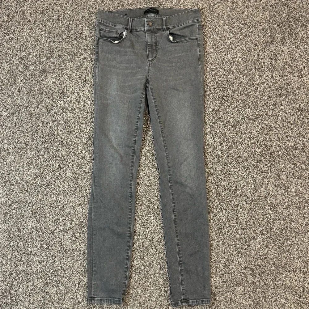Ann Taylor Gray Skinny Jeans - Modern Slim Fit - Picture 2 of 7